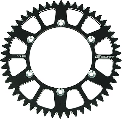 Pignon arrière scar en alliage d'aluminium compatible avec kawasaki kx kxf klx 125