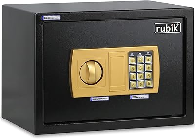 Coffre-fort à documents rubik a4 avec serrure numérique et clé de secours