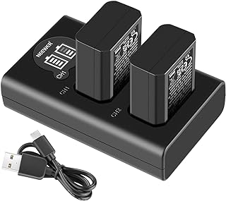 Neower np-fw50 ensemble chargeur de batterie pour appareil photo sony a6000