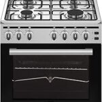 Four à gaz tergc6064st 60 cm en acier inoxydable avec 4 brûleurs