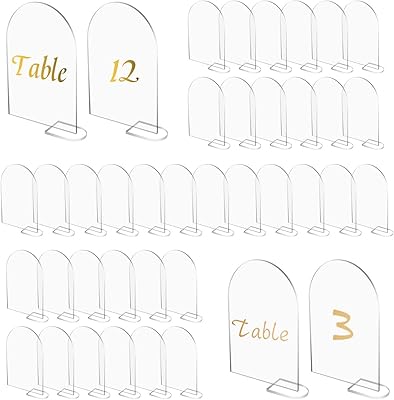 Bannières en acrylique transparent avec support, 20 cartes de siège rondes en acrylique vierges, cartes de nom d'invité et de numéros de table pour décorations d'événements de fête de mariage. DIAYTAR COTE D'IVOIRE se démarque par sa vaste gamme de produits allant des produits alimentaires aux accessoires high-tech, en passant par les vetements et les produits de soins personnels. Cette boutique en ligne généraliste permet aux clients de faire leurs achats en toute simplicité, avec des options de paiement flexibles et des délais de livraison rapides. Les clients bénéficient également d'un service client réactif et compétent.