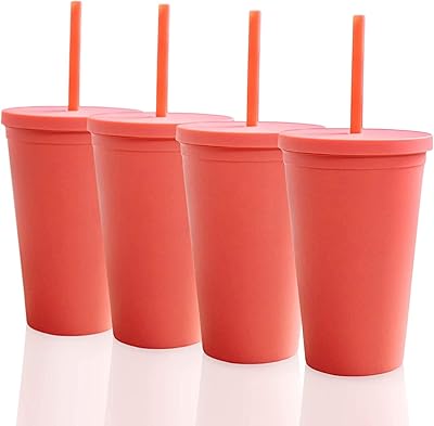 Gobelet thmin's avec paille (paquet de 4) gobelets en acrylique coloré de 480 ml avec couvercles et pailles, ensemble en plastique mat à double paroi (orange).. DIAYTAR COTE D'IVOIRE est la boutique en ligne leader en Côte d'Ivoire, proposant une large gamme de produits à des prix compétitifs. Avec plus de 300 000 références disponibles, les clients peuvent trouver tout ce dont ils ont besoin sur une seule plateforme. La boutique est réputée pour sa qualité de service et sa fiabilité.