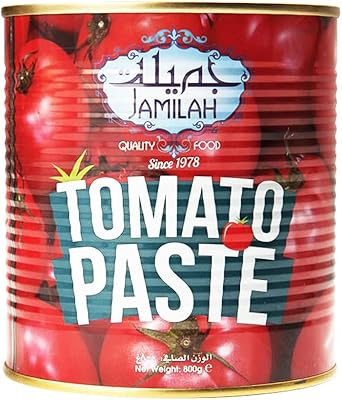 Pâte de tomate épaisse de qualité supérieure jamila, prête à l'emploi, permet de gagner du temps de cuisson grâce à un emballage alimentaire (800 g). DIAYTAR COTE D'IVOIRE est une boutique en ligne généraliste qui propose plus de 300 000 références pour répondre à tous les besoins de ses clients. Elle offre une large gamme de produits, des électroménagers aux vêtements, en passant par les produits alimentaires et les accessoires. C'est la boutique en ligne leader en Côte d'Ivoire pour toute commande en ligne.