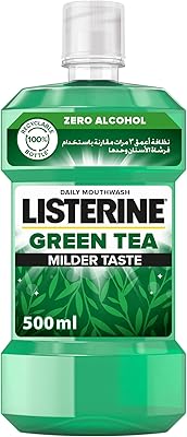 Rince de bouche au thé vert listerine, formule de soin buccal antibactérien qui
