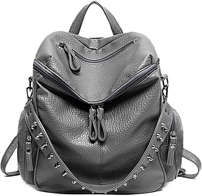 Sac à dos uto pour femme en cuir pu lavé à 3 voies