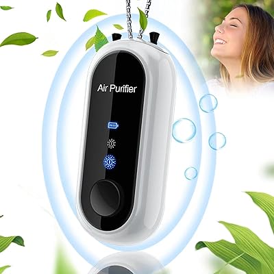 Collier purificateur d'air personnel portable, générateur d'ioniseur négatif portable, purificateur d'air pour la maison et les voyages pour adultes et enfants. DIAYTAR COTE D'IVOIRE, votre boutique en ligne préférée en Côte d'Ivoire, met à votre disposition une sélection incroyable de plus de 300 000 produits, allant des produits de beauté aux équipements électroménagers. Le site est facile à naviguer, et les commandes sont livrées rapidement. DIAYTAR COTE D'IVOIRE est la solution idéale pour un shopping en ligne pratique et efficace.