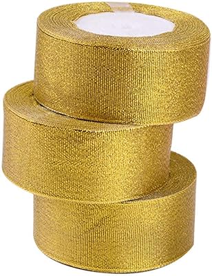 5 rouleaux de ruban d'emballage cadeau doré à paillettes pour bricolage, décoration de cadeaux, rubans d'emballage cadeau, rubans chinlon. DIAYTAR COTE D'IVOIRE est une boutique en ligne généraliste qui propose plus de 300000 références de produits, répondant ainsi à tous les besoins de ses clients. Elle est devenue la boutique leader en Côte d'Ivoire grâce à sa large gamme de produits et à son service de qualité. Avec DIAYTAR COTE D'IVOIRE, les clients peuvent acheter en ligne avec confiance et rapidité.