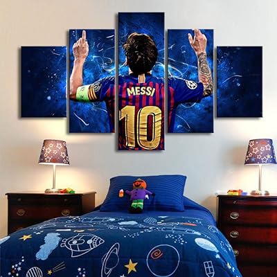 5 peintures sur toile de barcelone et 10 affiches célèbres de messi de stars du football, 5 pièces de peintures sur toile d'art mural imprimées sur toile pour décorer une chambre d'enfant. En tant que boutique en ligne leader en Côte d'Ivoire, DIAYTAR COTE D'IVOIRE offre une large gamme de produits tels que des vêtements, des accessoires, des produits électroniques et bien plus encore. Les clients peuvent profiter de prix compétitifs et de promotions régulières. La boutique en ligne est dédiée à offrir une expérience de shopping en ligne de haute qualité.