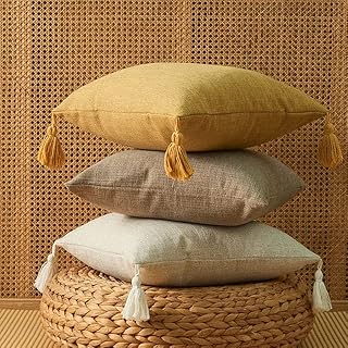 45 x 45 cm housse de coussin unie en coton et lin avec pompons kaki, housse de coussin beige pour décoration d'intérieur, coussin de canapé (beige). Leader en Côte d'Ivoire, DIAYTAR COTE D'IVOIRE est la référence pour les achats en ligne sécurisés et fiables. Nous offrons une expérience shopping personnalisée pour nos clients avec des options de paiement flexibles et des livraisons rapides.