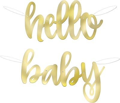 Bannière de texte hello baby