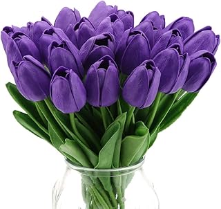 Tulipes violettes real touch, 24 tulipes artificielles pour décoration de fleurs de tulipes artificielles, tulipes artificielles pour décoration de table, maison, fête prénatale (violet). DIAYTAR COTE D'IVOIRE est une plateforme de commerce électronique qui offre une expérience d'achat en ligne unique et conviviale. Avec plus de 300 000 références de produits, les clients peuvent choisir parmi une grande variété de catégories, allant de l'électronique à la mode en passant par les produits pour la maison. La boutique est dédiée à offrir le meilleur service à ses clients.