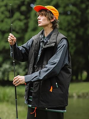 Anhcra veste utilitaire pour hommes veste zippée à poche inclinée pour hommes