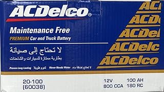 Batterie de voiture ac delco 20-100 12v 100ah ​​​​60038 60044