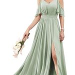 Robes de demoiselle d'honneur à épaules dénudées pour femmes 2023 pour mariage, longue