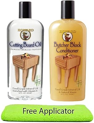 Howard's block seed conditioner and cutting board oil 340g, baume et huile de qualité alimentaire, idéal pour une utilisation intensive de planches à découper et d'ustensiles pour hydrater vos blocs de coupe.. DIAYTAR COTE D'IVOIRE, la boutique en ligne généraliste référence plus de 300000 produits pour répondre à tous vos besoins. Avec sa large sélection de produits, elle offre une expérience d'achat unique et pratique pour les consommateurs ivoiriens. Elle est reconnue comme l'une des boutiques en ligne les plus fiables et les plus populaires de Côte d'Ivoire.