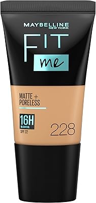Fond de teint maybelline fit me matte poreless - 228 soft tan, 18