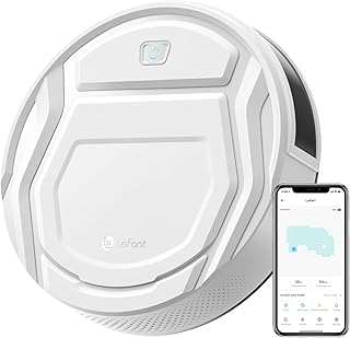 Aspirateur robot leftant, aspiration 2200 pa, autonomie 120 minutes, contrôle app/alexa, aspirateur robot