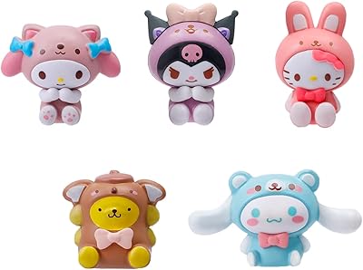Ensemble de 5 figurines de chat mignons pour cupcakes pour décoration de gâteau