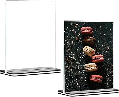 Lot de 2 supports de panneau en acrylique a5, présentoir de table