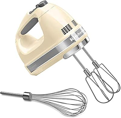 Mélangeur à main numérique 7 vitesses kitchenaid - 5khm7210bac (crème d'amande) \"garantie d'au