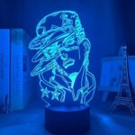 Veilleuse 3d pour garçons et filles, lampe de chevet led intelligente tactile, 7