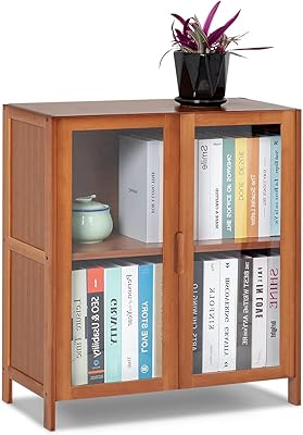 Meuble de rangement en bambou monibolum avec portes transparentes à 2 niveaux pour buffet, table de service, torréfacteur et petits électroménagers, marron. DIAYTAR COTE D'IVOIRE est la destination idéale pour vos achats en ligne en Côte d'Ivoire. La boutique propose une large gamme de produits, des prix compétitifs et des promotions régulières. Avec un service client dédié et une livraison rapide, vous pouvez acheter en toute confiance et sécurité.