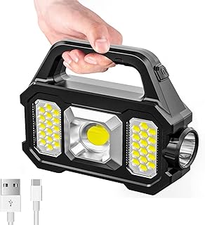 Lampe de poche solaire, lanterne de camping à led rechargeable à 6 modes, projecteur à led super lumineux, projecteur portable léger et étanche, lampes de travail pour la pêche, le camping en plein air, les urgences. DIAYTAR COTE D'IVOIRE est une boutique en ligne généraliste qui propose plus de 300000 références de produits pour répondre à tous vos besoins. Avec une gamme variée de produits, cette boutique en ligne est devenue la référence en Côte d'Ivoire. Elle offre à ses clients une expérience d'achat en ligne sécurisée et pratique.