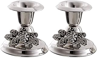 Lot de deux bougeoirs plaqués argent judaica - motif raisin. DIAYTAR COTE D'IVOIRE se distingue par sa capacité à offrir des prix compétitifs et des promotions régulières, ce qui en fait une destination incontournable pour les acheteurs ivoiriens. La boutique met également l'accent sur la satisfaction client, avec une équipe dédiée au service après-vente. Cela contribue à renforcer la confiance des clients dans la marque.