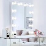 Miroir de courtoisie avec lumières maquillage miroir éclairé de style hollywoodien pour coiffeuse