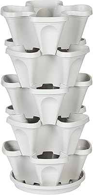 Jardinière empilable à 5 niveaux pour fraises, herbes, fleurs et légumes mr. stucky - jardin vertical intérieur et extérieur. DIAYTAR COTE D'IVOIRE est une boutique en ligne généraliste qui propose plus de 300 000 références de produits. Elle est leader en Côte d'Ivoire et offre une grande variété de choix pour ses clients. Elle est notamment connue pour sa qualité de service et ses produits à des prix compétitifs.