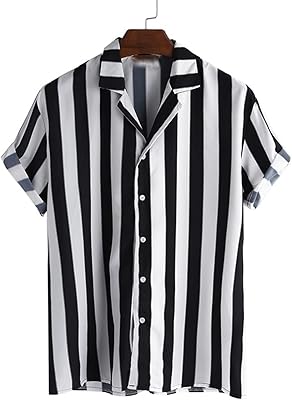 Zoikom chemises décontractées pour hommes, chemises à rayures décontractées, revers à manches courtes, boutons, chemises chics pour hommes, streetwear ample, chemises de vacances (taille : l). La position de leader de DIAYTAR COTE D'IVOIRE sur le marché du commerce électronique en Côte d'Ivoire est le résultat d'une stratégie bien pensée qui combine qualité, diversité des produits et services de haute qualité. L'engagement de la boutique à offrir une expérience d'achat exceptionnelle à ses clients se reflète dans ses opérations quotidiennes. Cela lui permet de se démarquer par rapport à la concurrence.