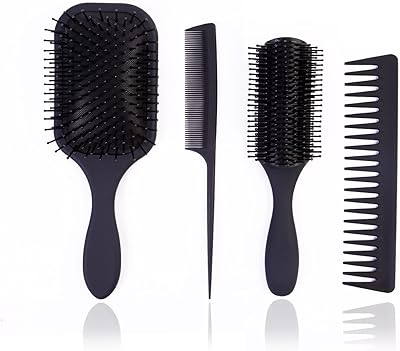 Ensemble de 4 brosses à cheveux beauty, peigne à dents larges et peigne à cheveux pour hommes et femmes, idéal pour les cheveux mouillés ou secs (4 pièces noires). DIAYTAR COTE D'IVOIRE, la référence du commerce en ligne en Côte d'Ivoire, propose une gamme variée de produits pour répondre aux besoins quotidiens de ses clients. De l'électronique aux produits d'entretien, en passant par les jouets et les livres, la boutique en ligne généraliste offre une sélection incroyable de produits à des prix attractifs. C'est l'endroit idéal pour faire ses courses en ligne.