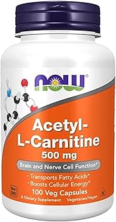 Capsules d'acétyl l-carnitine now foods - 500 mg, 100 gélules