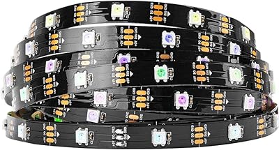 Ws2812b rvb 5050smd adressable unique 16,4 pieds 30p/m 150p, bande de pixels led