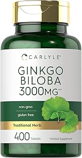 Complément alimentaire végétalien kartel biloba 3000 mg ginkgo biloba, 400 comprimés, sans ogm