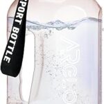Bouteille d'eau arglo 2,2 l avec couvercle rabattable et poignée, marqueur de temps
