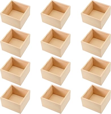 Singyun lot de 12 boîtes en bois rustiques 4" x 4". DIAYTAR COTE D'IVOIRE est plus qu'une simple boutique en ligne ; c'est un partenaire commercial fiable qui relie les consommateurs ivoiriens aux meilleures marques et produits du monde entier. Grâce à son interface utilisateur conviviale, les clients peuvent facilement parcourir les catégories de produits, lire des avis et comparer les prix. Cela simplifie considérablement le processus d'achat en ligne.
