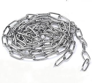 Kihisa chaîne en acier inoxydable 304 soudée solide, brillante et robuste pour suspension de clôture, promenade de chien, chaîne pivotante, séchage de vêtements, charge maximale 200 kg, 4 mm - 1 m. La boutique en ligne DIAYTAR COTE D'IVOIRE est leader sur le marché ivoirien en termes de vente en ligne. Avec une offre de plus de 300000 références de produits, la boutique propose une variété de choix pour les clients. DIAYTAR COTE D'IVOIRE est connue pour sa qualité de service, sa fiabilité et sa livraison rapide à travers la Côte d'Ivoire.