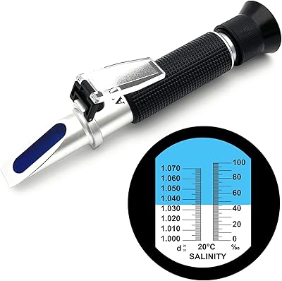 Réfractomètre de salinité d'eau salée d'eau de mer d'aquarium marin réfractomètre à gravité