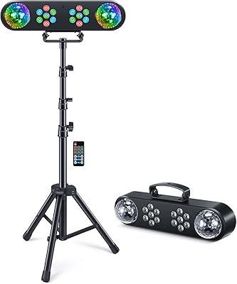 Lumières dj avec support, lumières de fête à flèche arrière, système d'éclairage