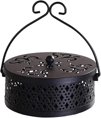 Support de bobine de moustique en métal support portable rétro avec poignée