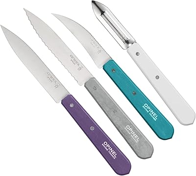Ensemble de couteaux décoratifs multicolores opinel, op-001939, 152 g, 4 pièces. DIAYTAR COTE D'IVOIRE est une plateforme e-commerce qui mise sur l'innovation et la satisfaction client, offrant une expérience d'achat en ligne unique et personnalisée pour ses utilisateurs.