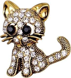 Broche en strass tohooks pour femme, broche en strass, broche en cristal doré
