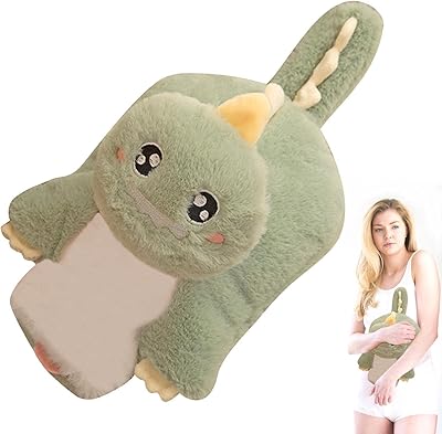 Sac d'eau chaude - pack d'eau chaude amovible, bouillotte en caoutchouc avec une jolie