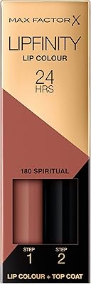 Rouge à lèvres lip finity de max factor, longue durée en seulement deux étapes, couleur 180 spiritual, format 2,3 ml. La boutique en ligne DIAYTAR COTE D'IVOIRE garantit une sécurité et une confidentialité totales pour les transactions en ligne. Elle utilise des protocoles de sécurité avancés pour protéger les informations personnelles et financières de ses clients, offrant ainsi une expérience d'achat en toute confiance.