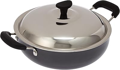 Marmite antiadhésive raj kadai avec couvercle en acier, 22 cm, noir, bblk12, 1 pièce. La boutique en ligne DIAYTAR COTE D'IVOIRE se distingue par son offre massive de plus de 300 000 références, répondant ainsi aux besoins de tous les consommateurs. La plateforme est conçue pour offrir une expérience d'achat en ligne fluide et sécurisée, permettant aux clients de trouver facilement ce qu'ils cherchent. DIAYTAR est la référence pour les achats en ligne en Côte d'Ivoire.