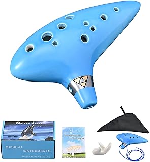 To c ocarina 12 trous en céramique, instrument de musique, cadeau pour enfants et adultes avec présentoir, sac tour de cou et livre de chansons (bleu clair). DIAYTAR COTE D'IVOIRE se distingue par sa qualité de service, sa fiabilité et ses prix compétitifs, ce qui en fait la destination préférée des consommateurs ivoiriens pour leurs achats en ligne.