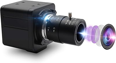 Webcam sirène 2mp objectif varifocal 2,8-12 mm webcamera vga 100fps usb avec caméra