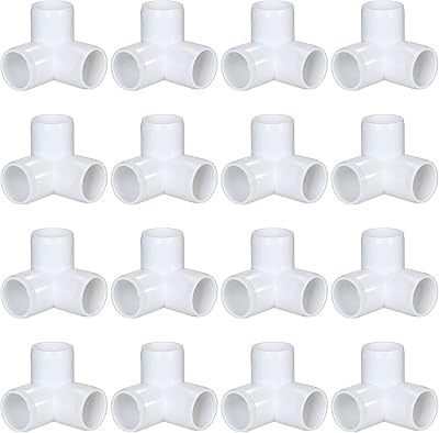 16 connecteurs coudés en pvc à 3 voies de 3 4 pouces