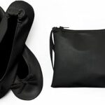 The white shop ballerines plates portables et pliables pour femme avec sac